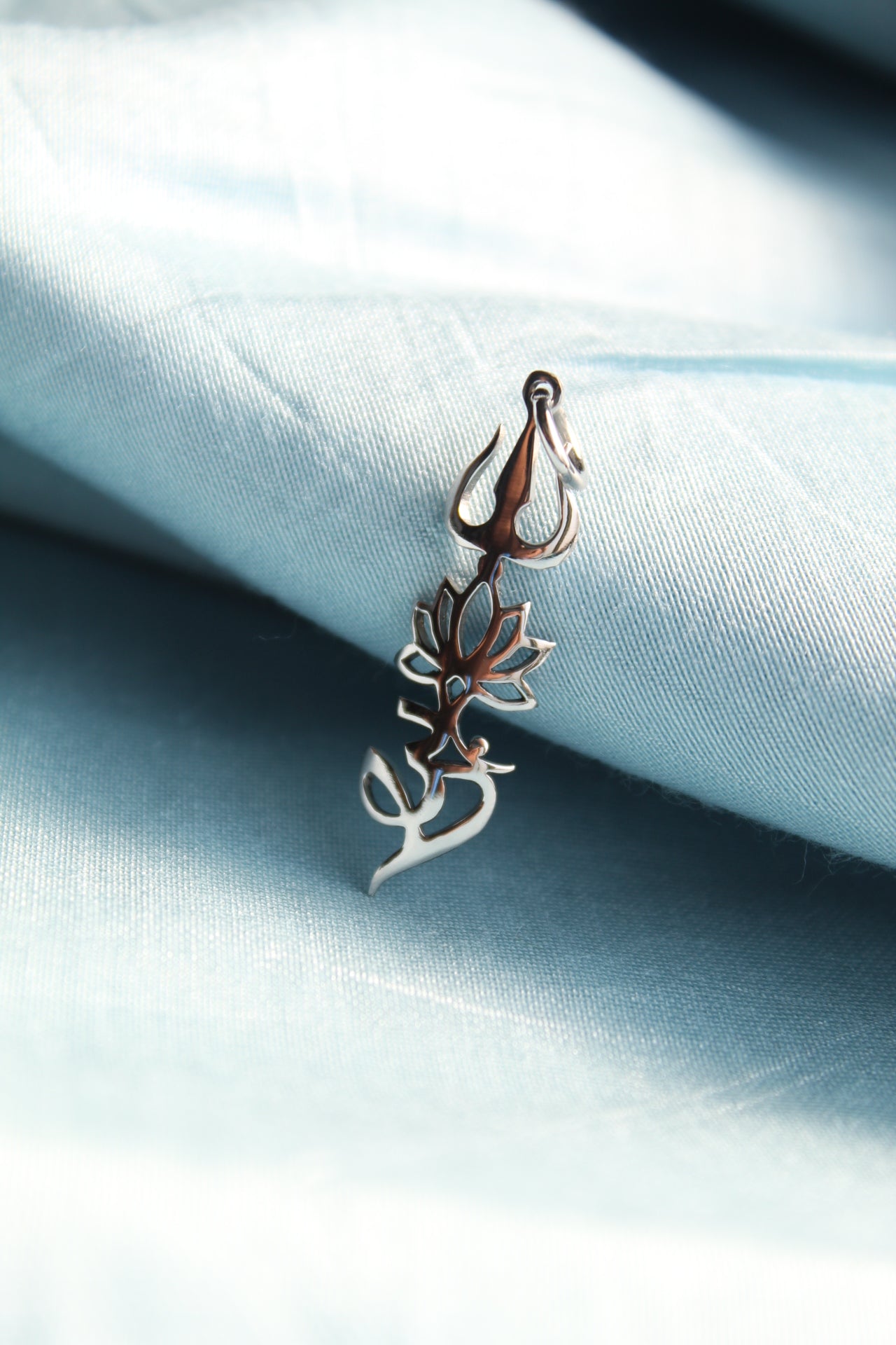 Trishul Lotus Om Pendant